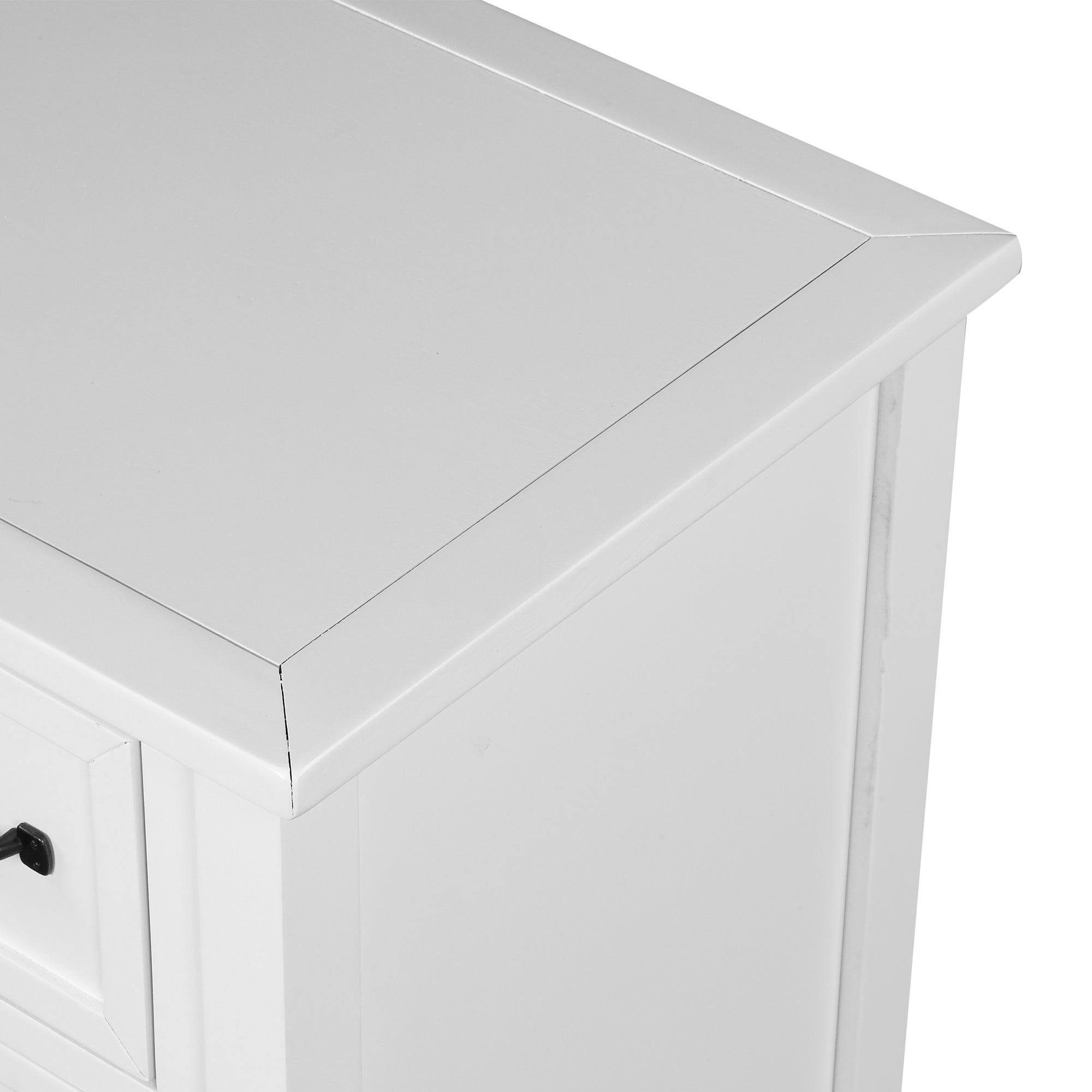 Modern Console Table with 4 Drawers, 1 Cabinet and 1 Shelf