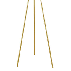 Pacific Metal Tripod Floor Lamp with Glass Shade - Gold