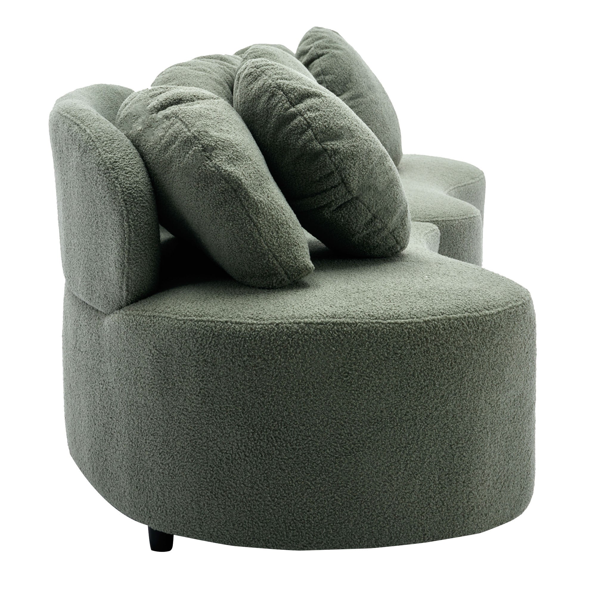 103.9" Modern Living Room Sofa Velvet Upholstered Couch Furniture - Green