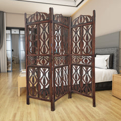 Mango Wood with Abstract Carvings