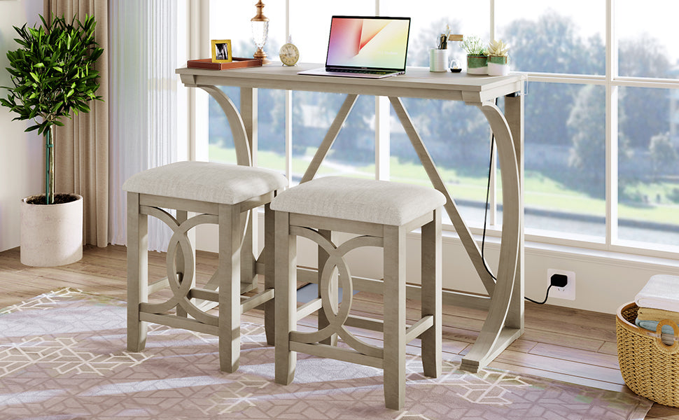 Dining Set with USB Port