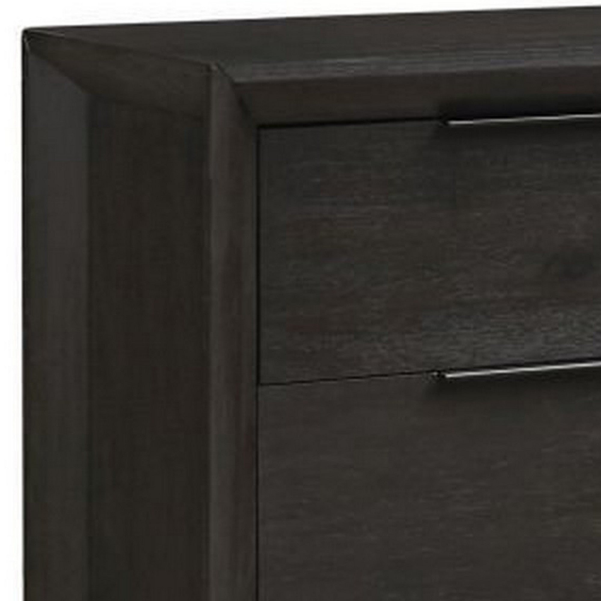 68 Inch 6 Drawer Wooden Dresser with Metal Pulls - Gray