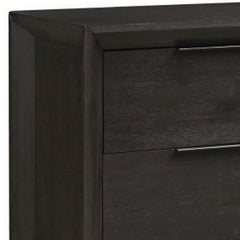 68 Inch 6 Drawer Wooden Dresser with Metal Pulls - Gray