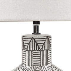 Agape Boho Ceramic Table Lamp - White