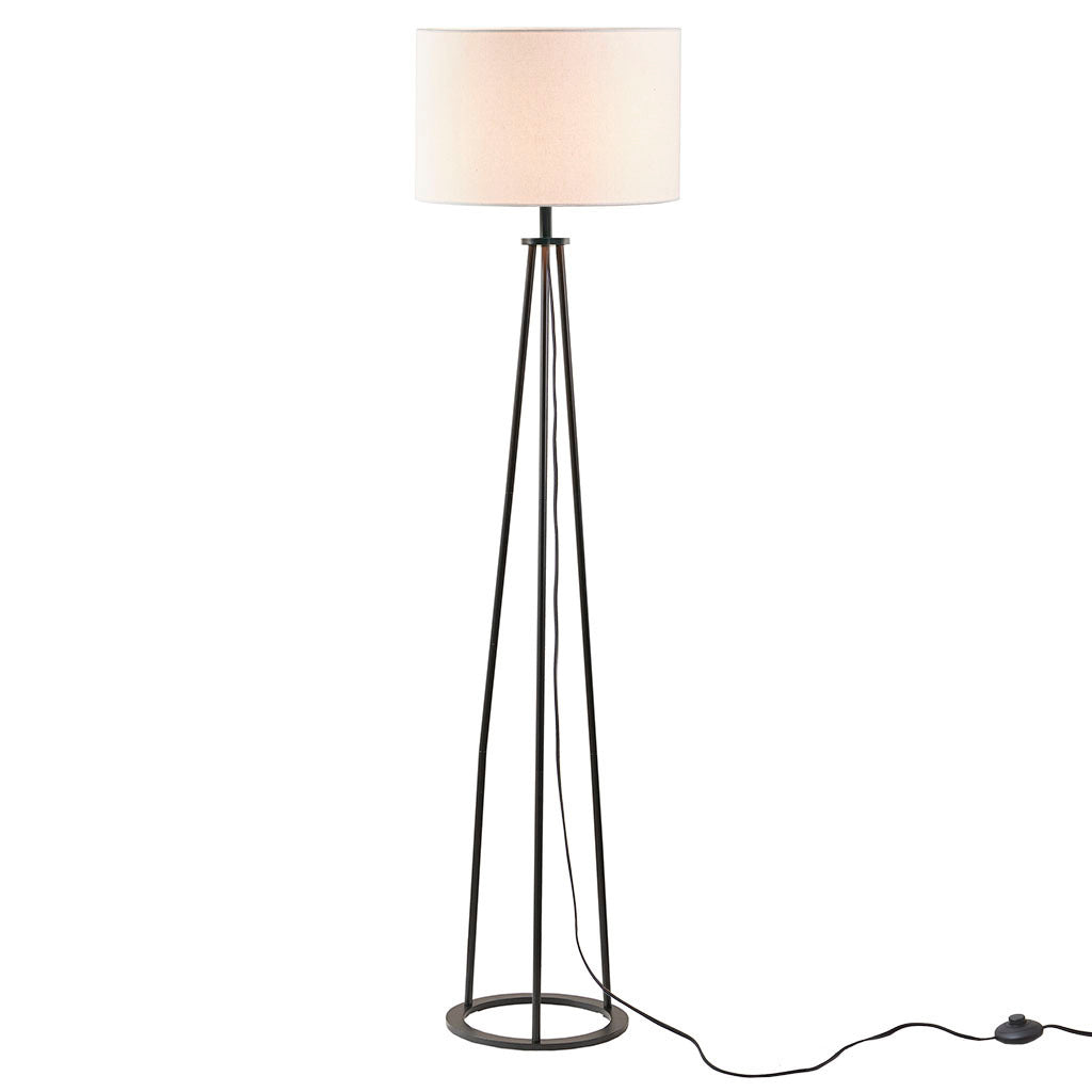 Clyde Metal Tripod Floor Lamp 60"H - Black