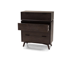 Modern Dark Brown Acacia Chest