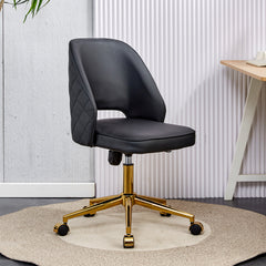 Modern Office Chair Adjustable 360 ° Swivel Chair - Black