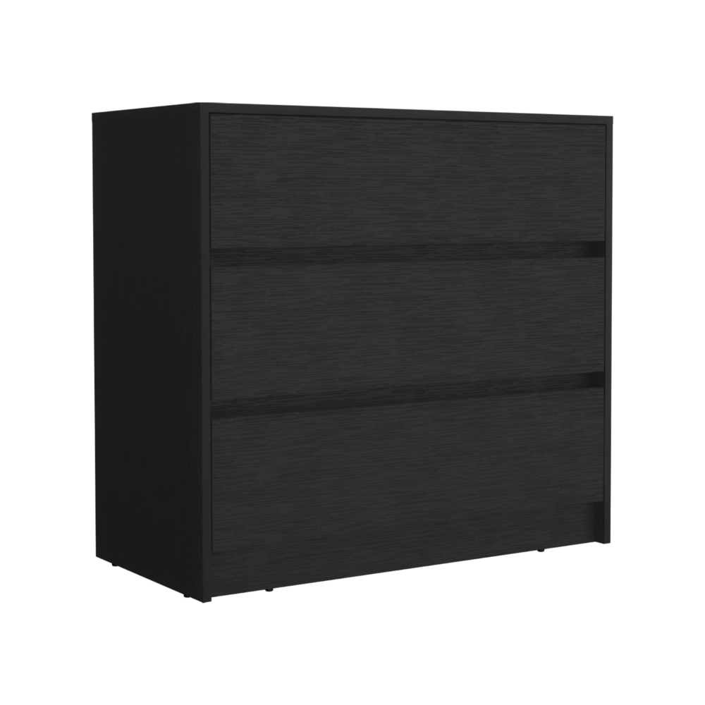 Austin Three Drawer Dresser, Pull Out Mechanism - Black MAICOSY Austin Three Drawer Dresser, Pull Out Mechanism - Black MAICOSY