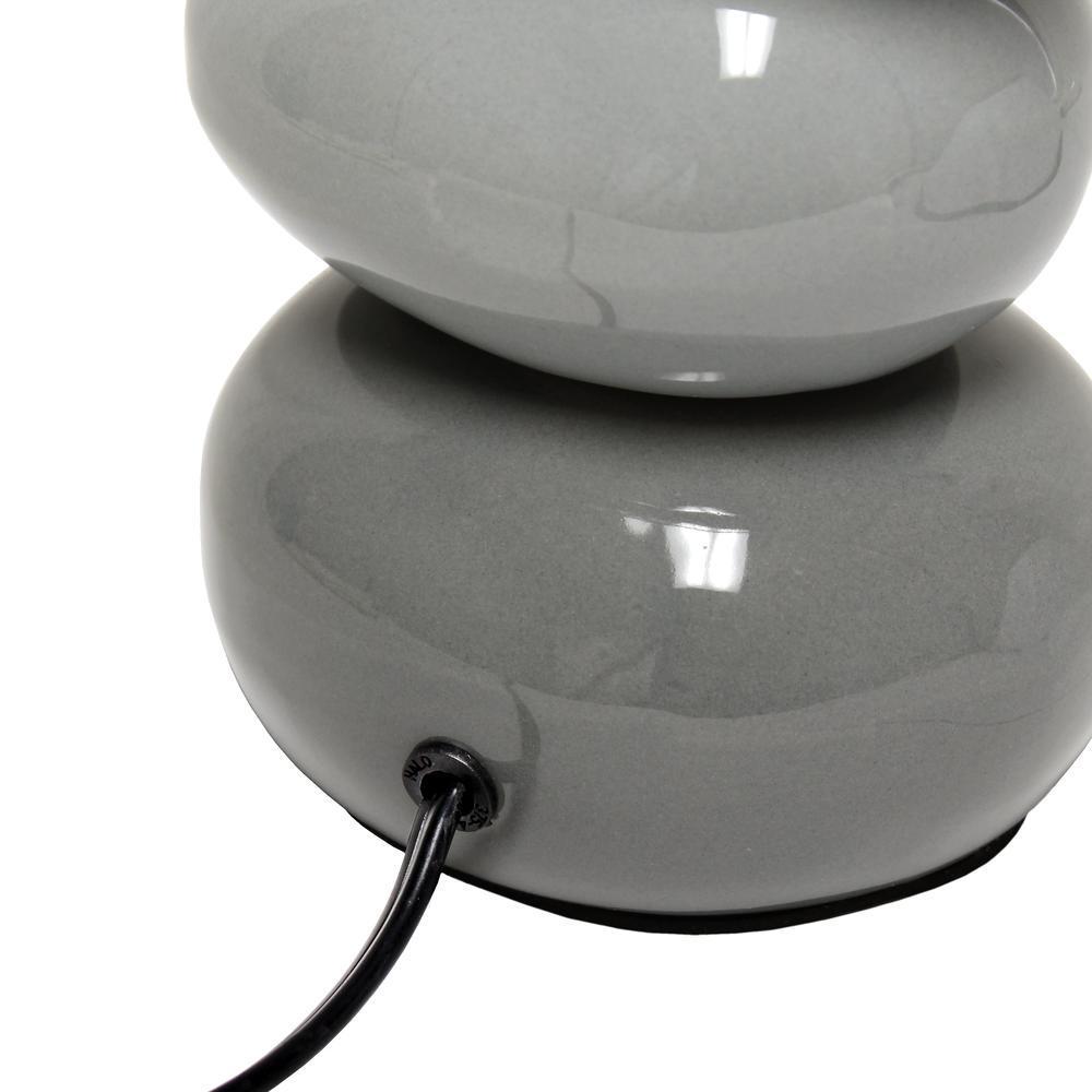 Priva 14.7" Table Desk Lamp - Grey with Fabric Shade