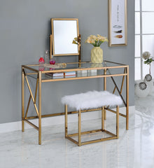 Champagne Vanity w/ Stool