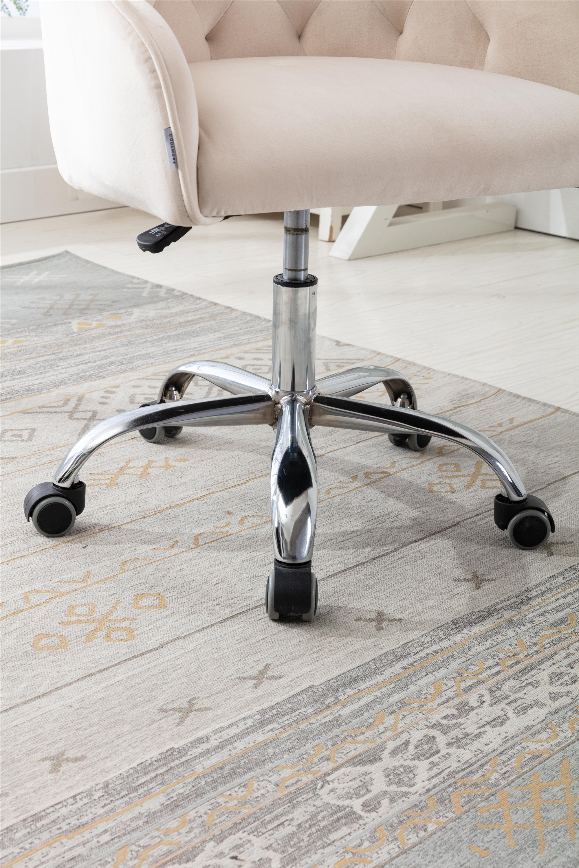 Swivel Shell Chair for Living Room/ Modern Leisure Office Chair - Beige