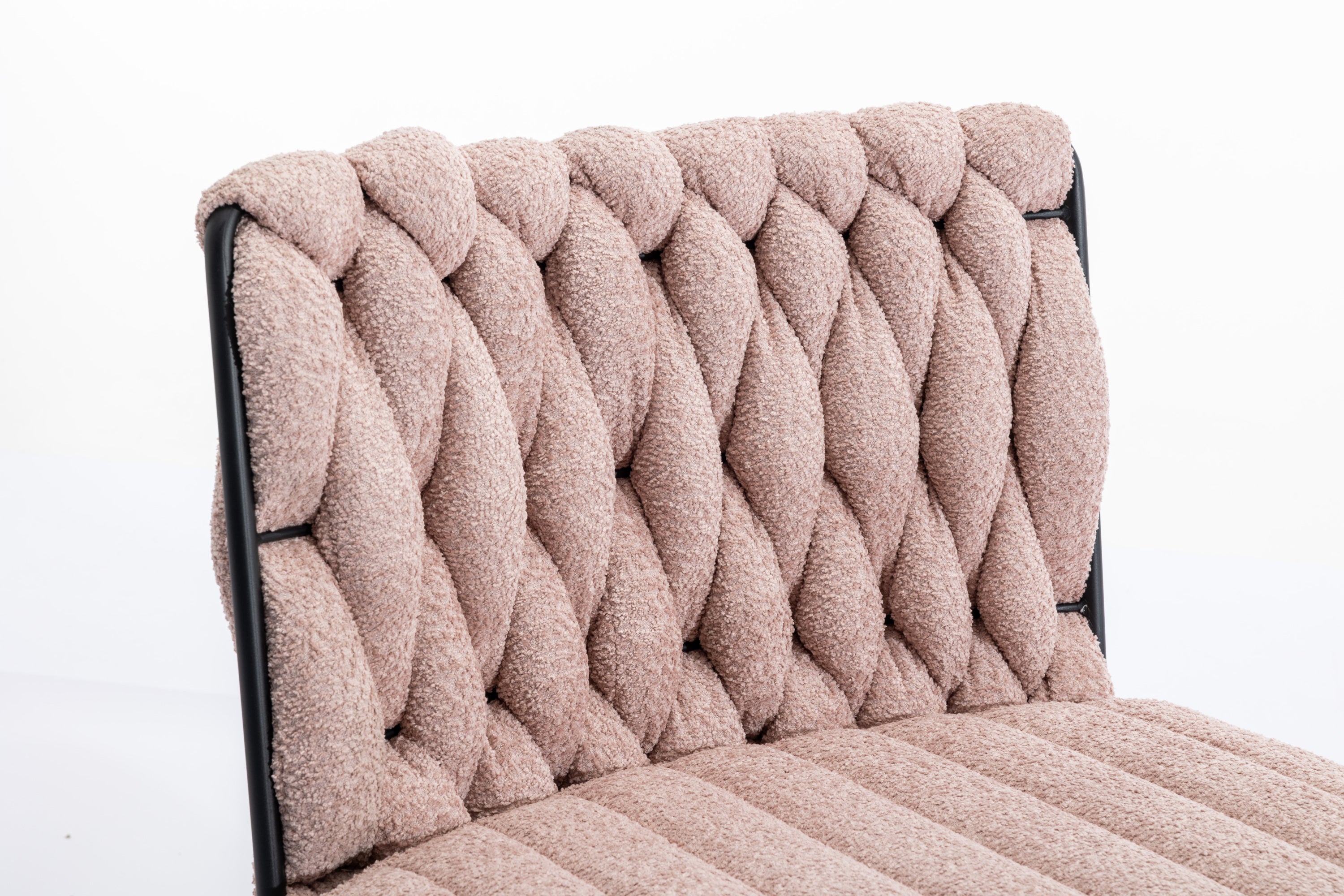 Armless Office Desk Chair No Wheels - Pink
