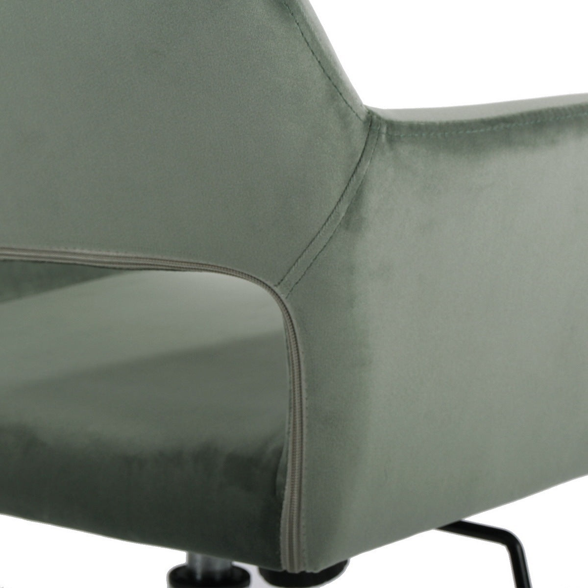 Modern Velvet Upholstered Adjustable Swivel Office Chair - Cactus Olive Green