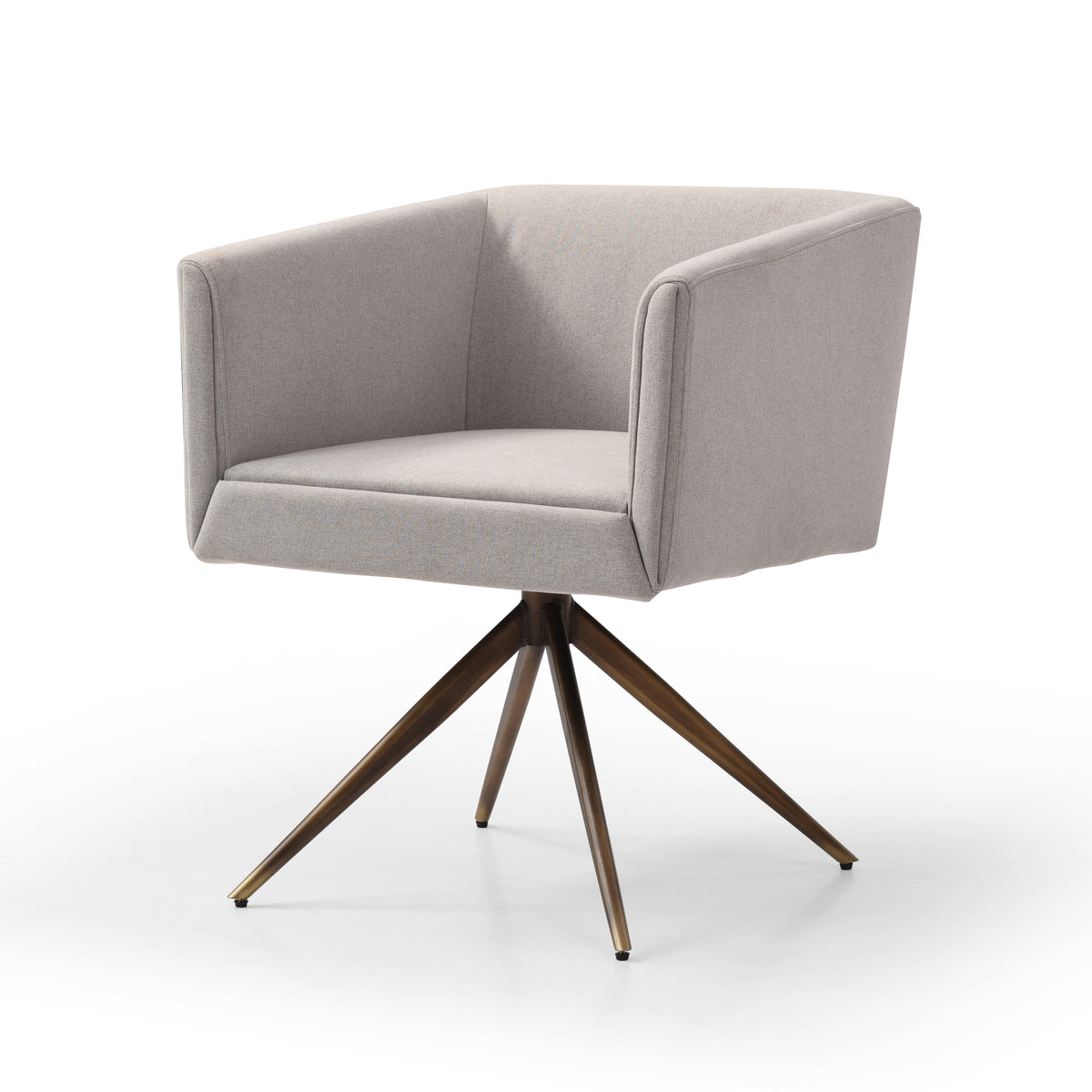 Contemporary Light Grey Fabric Dining Chair