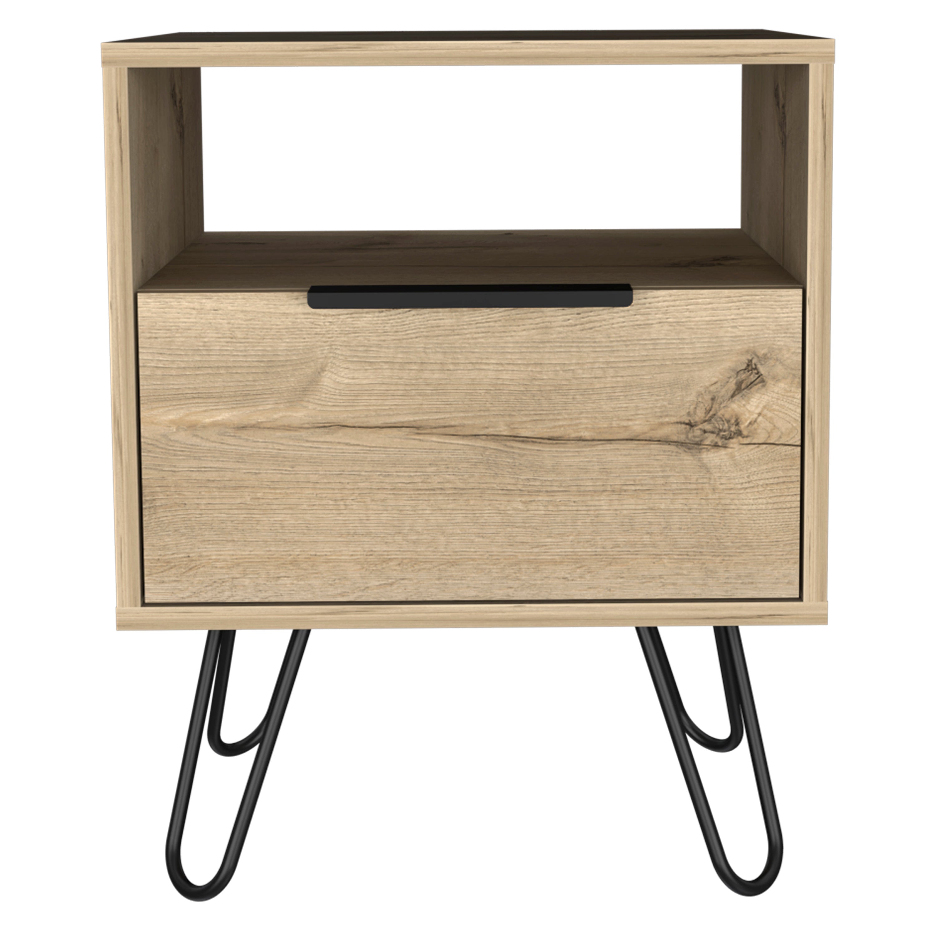 Light Oak Eagle Creek 1-Shelf 1-Drawer Nightstand