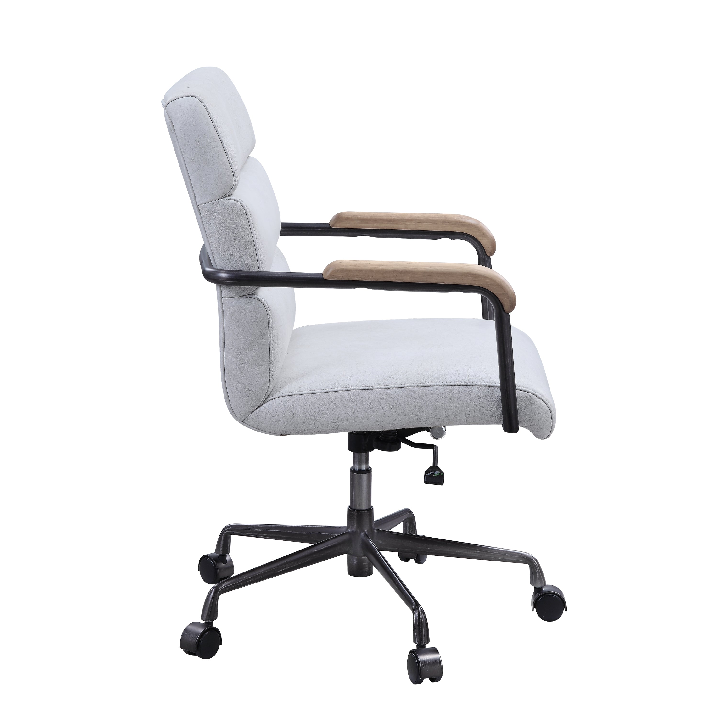 Vintage Office Chair, Leather - White