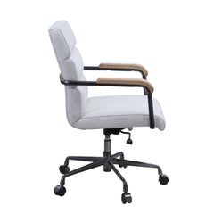 Vintage Office Chair, Leather - White