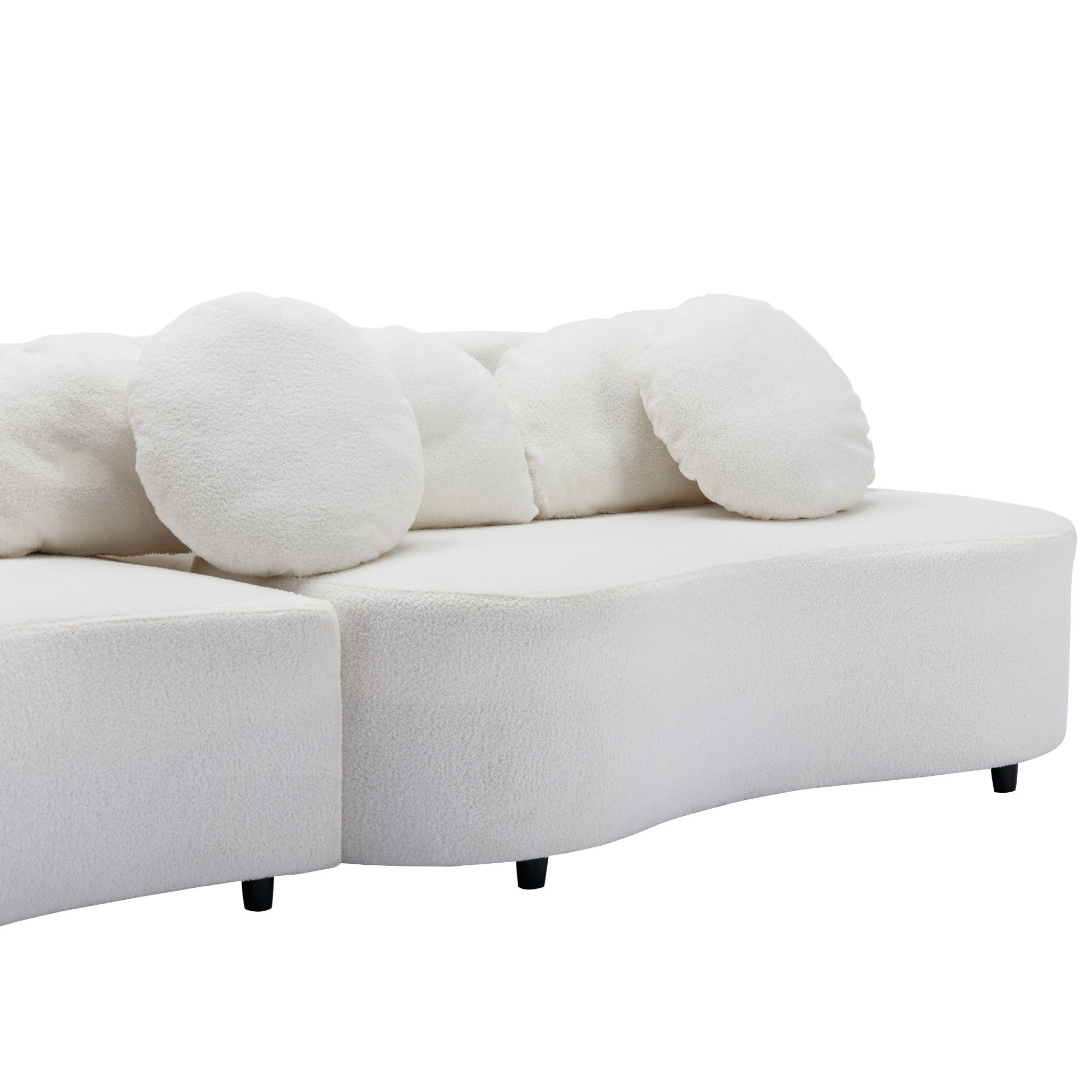 103.9" Modern Living Room Sofa Velvet Upholstered Couch Furniture - Beige