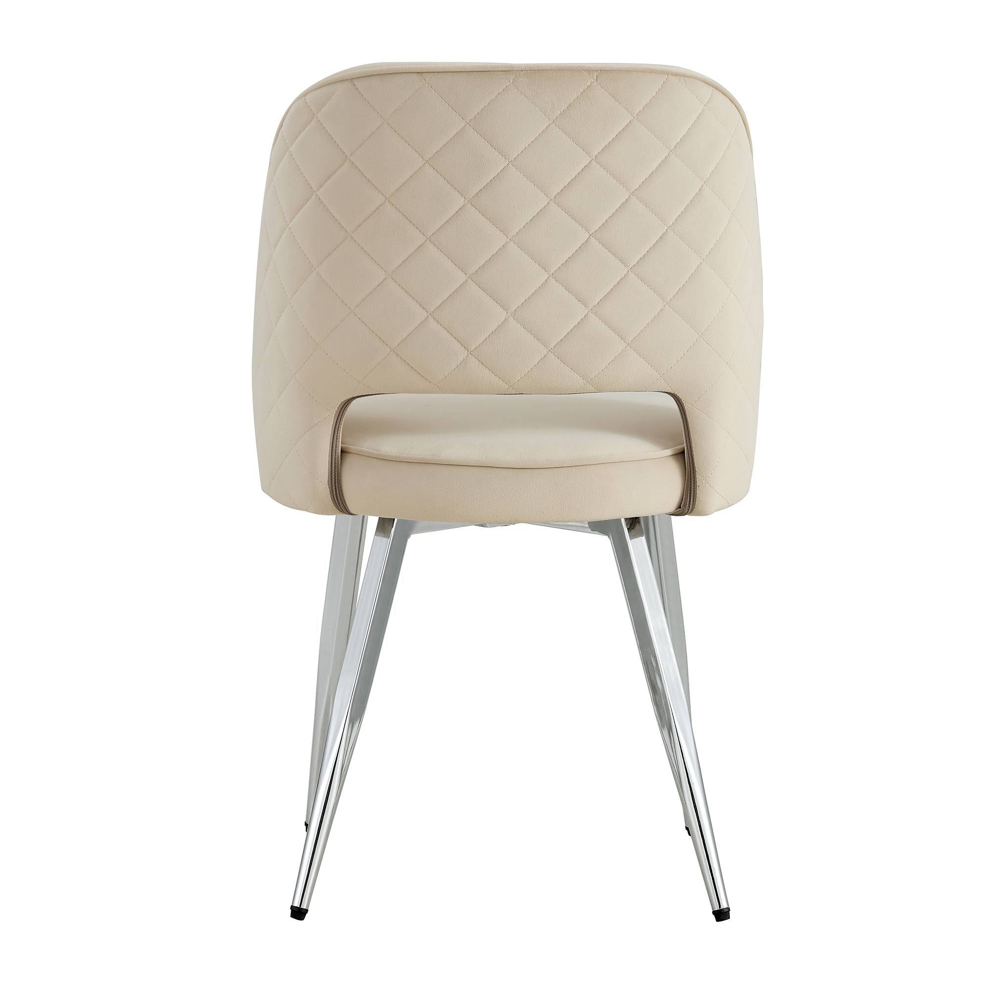 Modern Dining Chair Velvet (Set of 1) - Light Grey