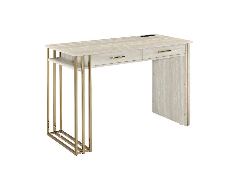 Contemporary Built-in USB Port Writing Desk