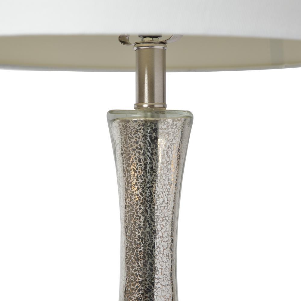 Mercury Vase Table Lamp with White Fabric Shade