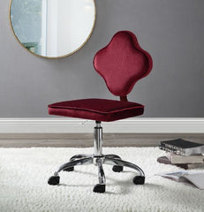 Clover Office Chair, Red Velvet