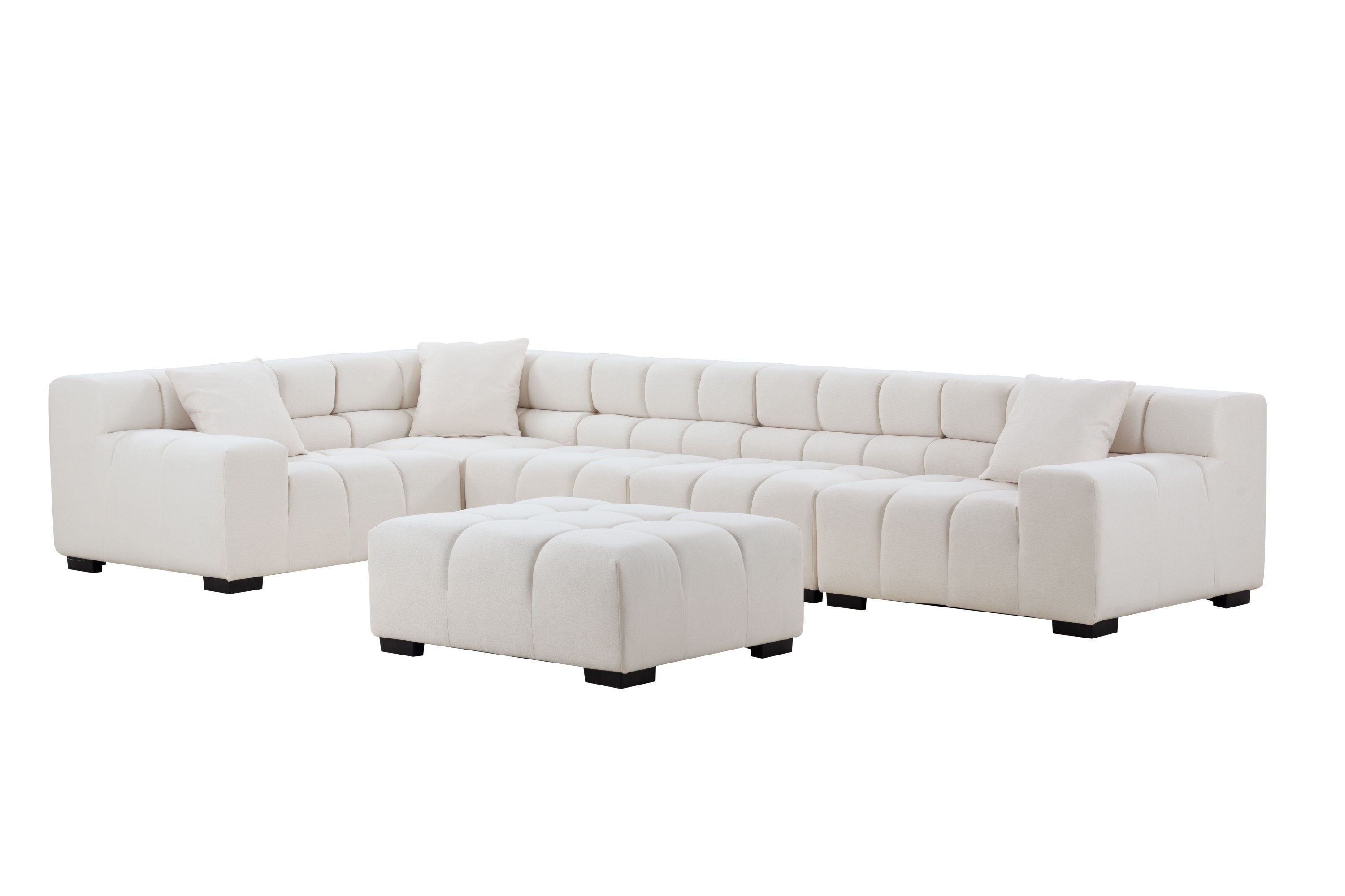 Sectional Sofa Modular Seating Sofa Couch with Ottoman