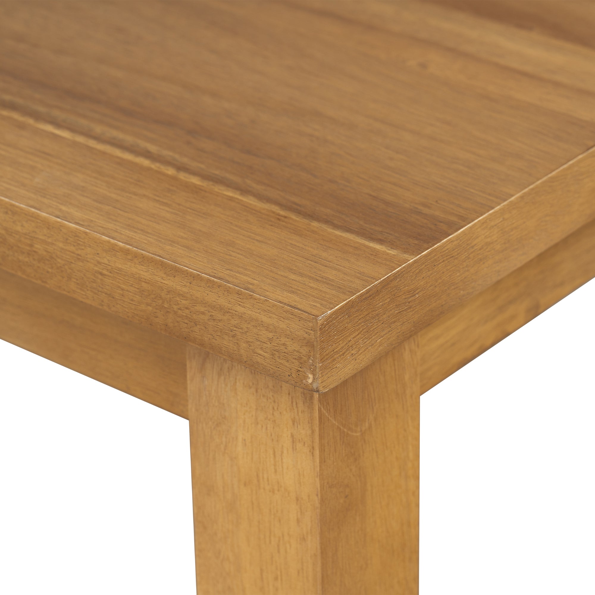 4 Piece Rustic Wooden Counter Height Dining Table Set with Upholstered Bench - Natural+Beige