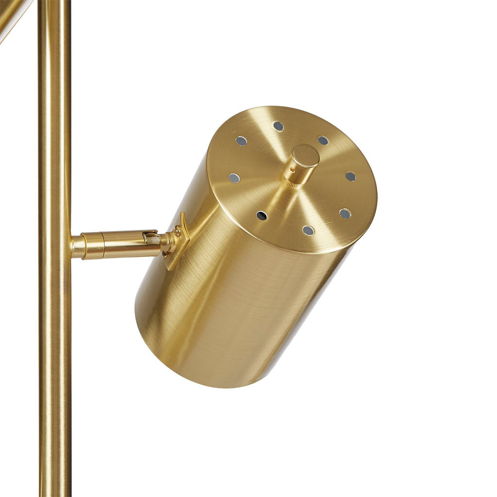 Alta 3-Light Metal Floor Lamp - Gold