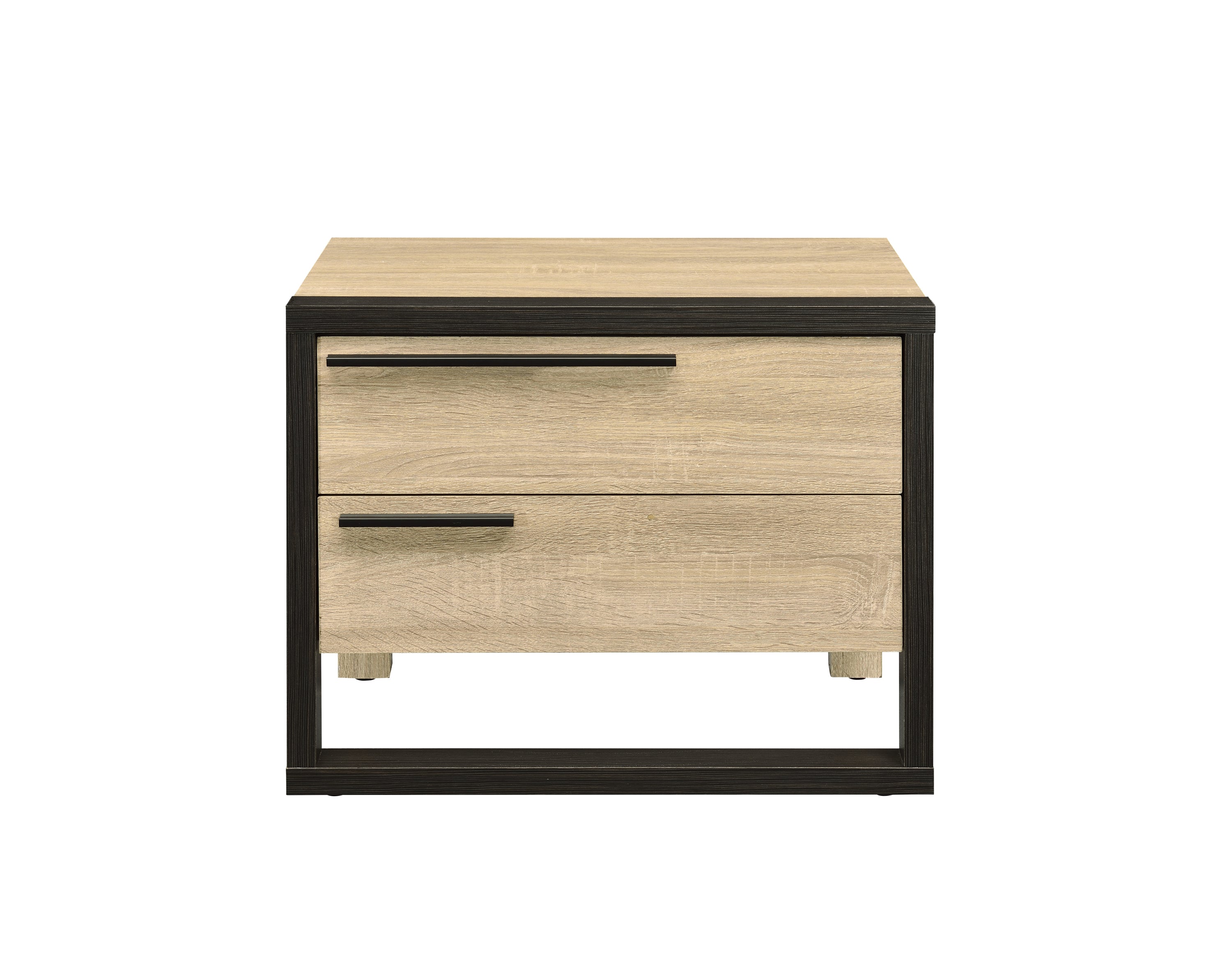 Modern Accent Table - Oak & Black Finish