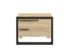Modern Accent Table - Oak & Black Finish