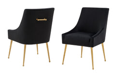 Black Velvet Gold Dining Chair