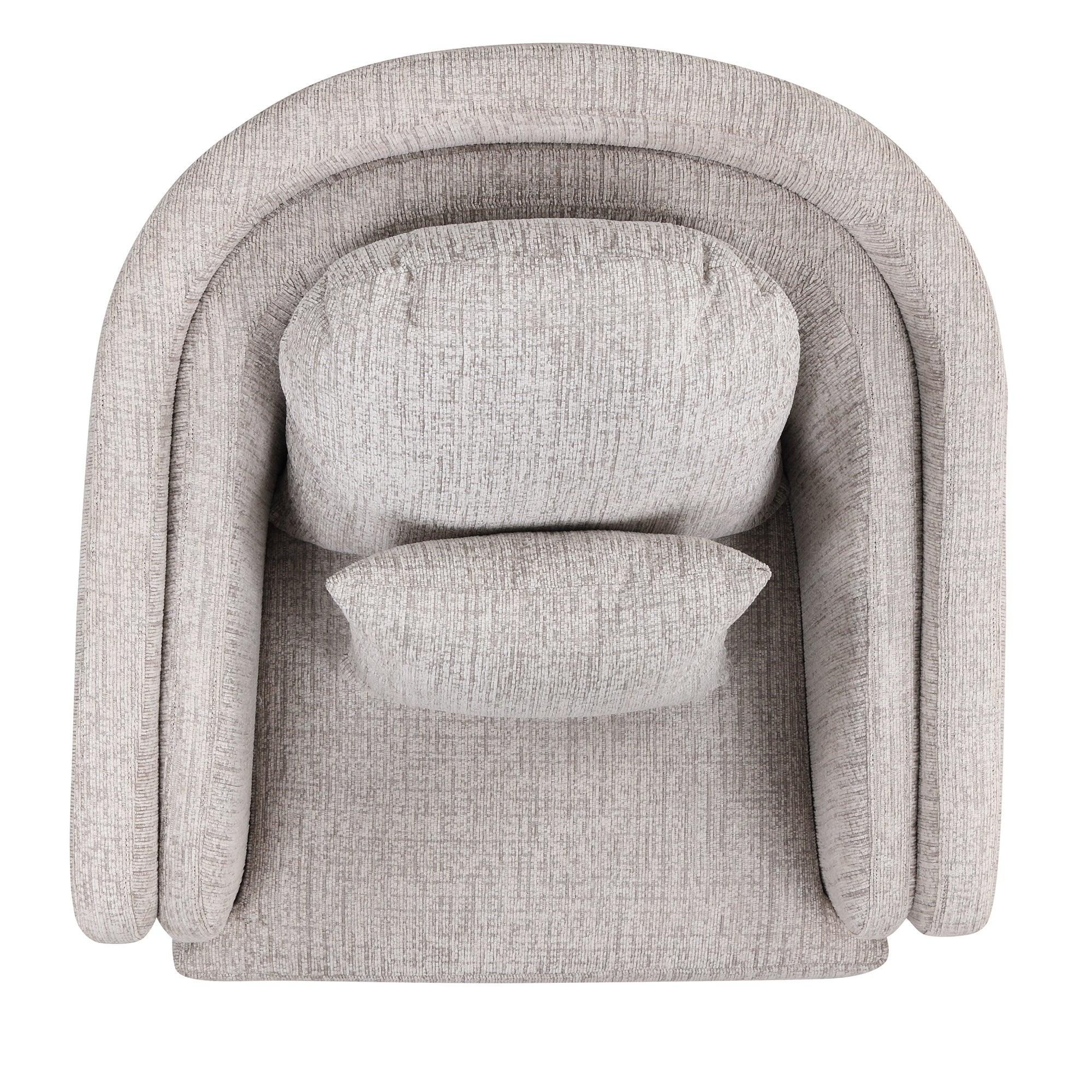 Mid-Century Accent Chair Arm Chair with Lumbar Pillow and Metal Legs - Light Grey