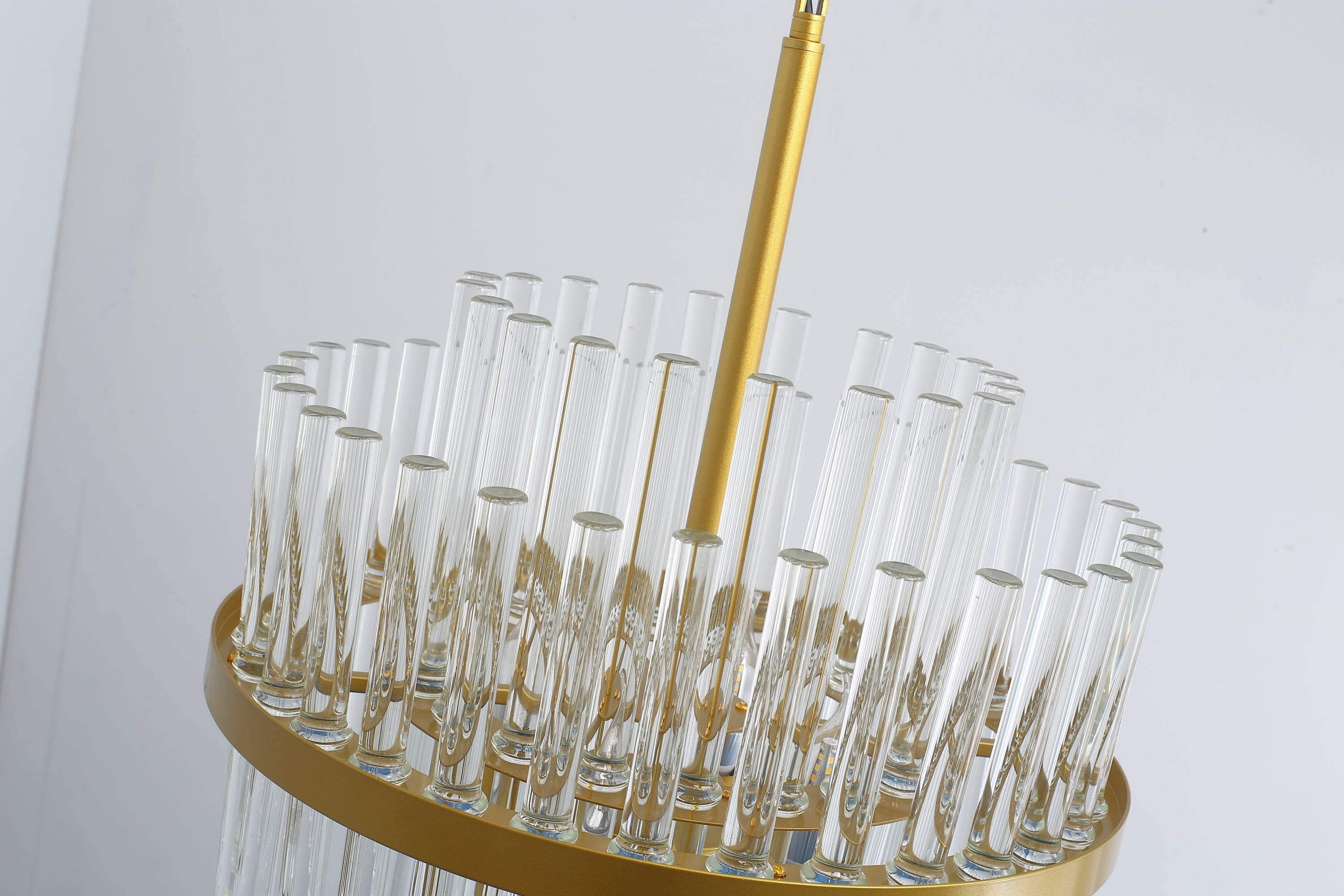 Modern American Cylindrical Crystal Chandelier-4 bulbs -E12 lamp holder