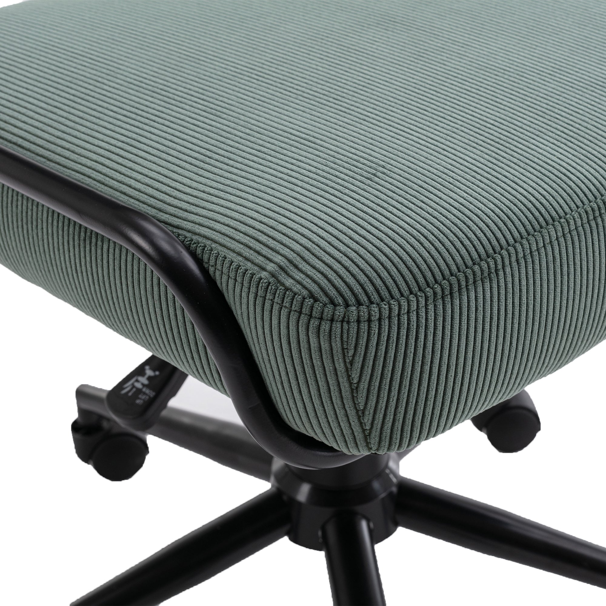 Corduroy Desk Chair Home Office Adjustable Height - Green