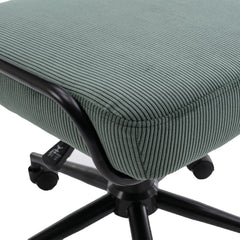 Corduroy Desk Chair Home Office Adjustable Height - Green