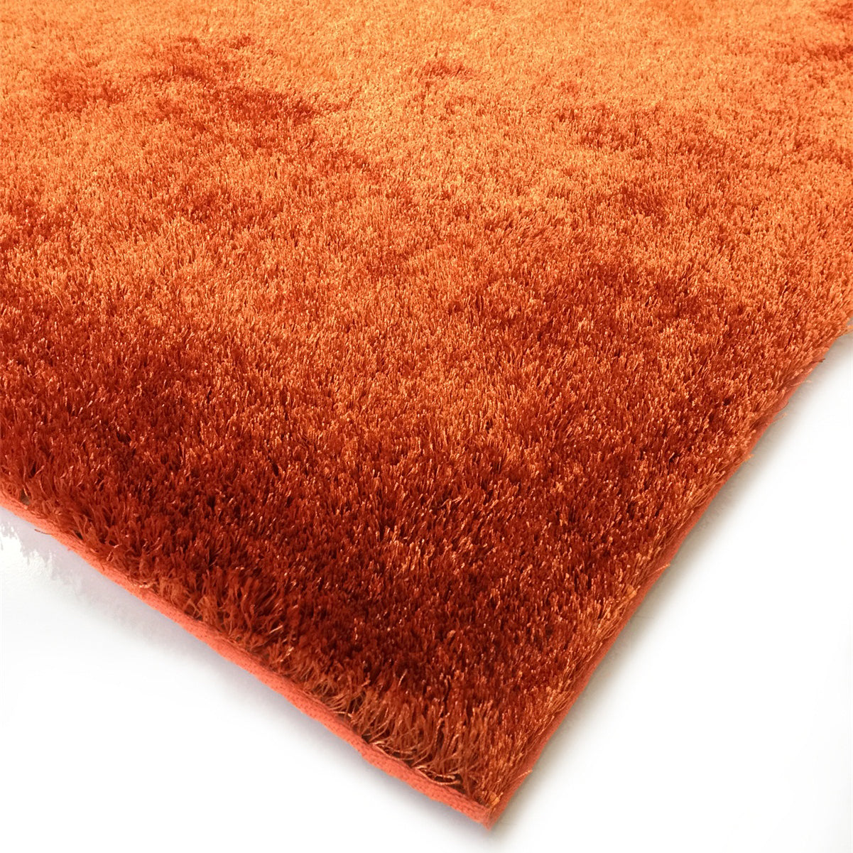 "Fuzzy Shaggy" Hand Tufted Area Rug - Orange