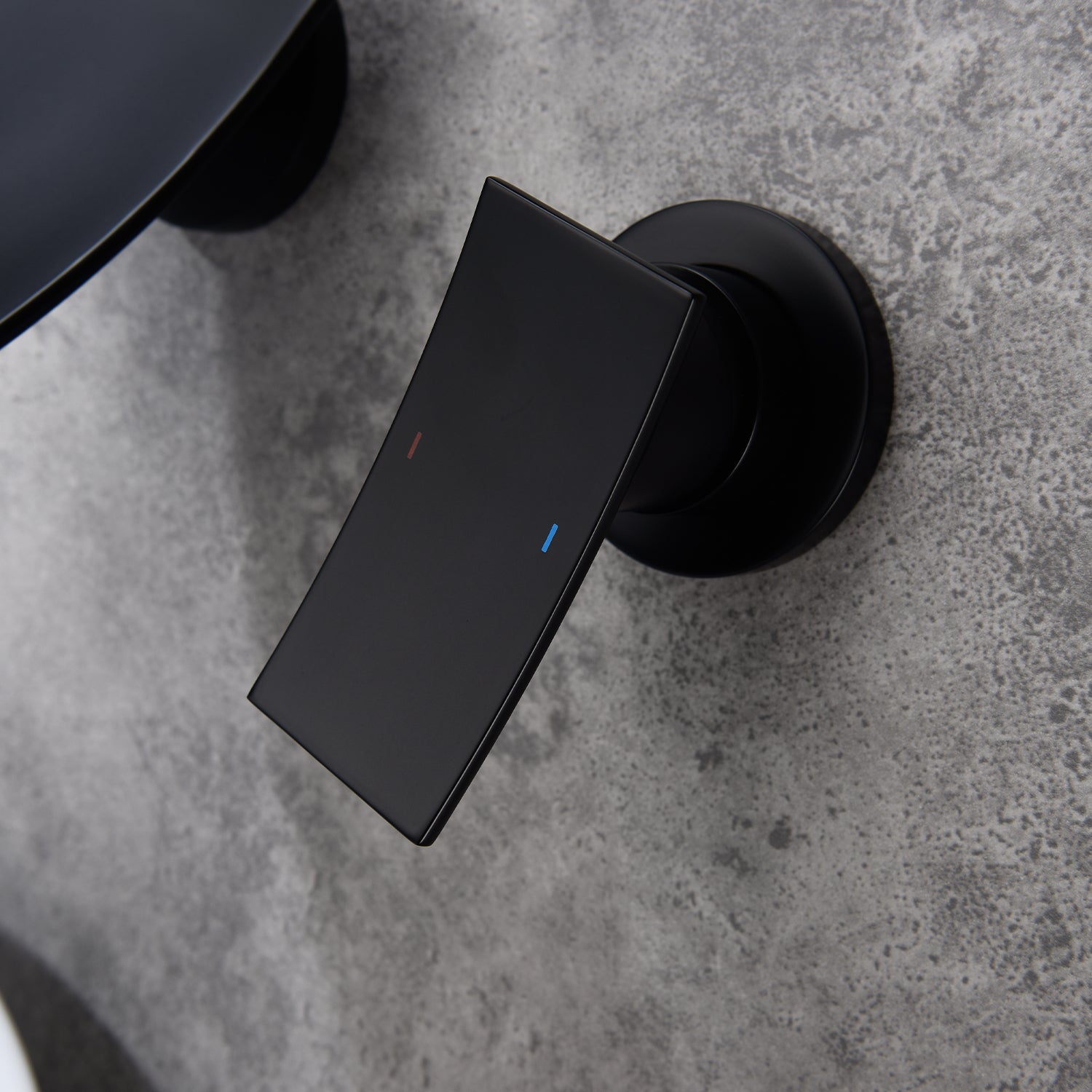Wall Mount Widespread Bathroom Faucet - Black