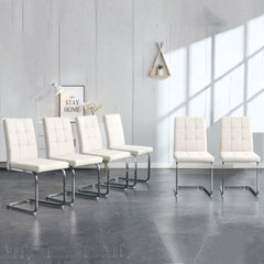 Modern Dining Chairs (Set of 6) - White