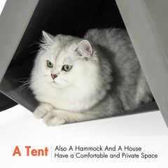 Pet Tent, Cat Tent for Indoor Cats, Wooden Cat House for small Pets - Gray green