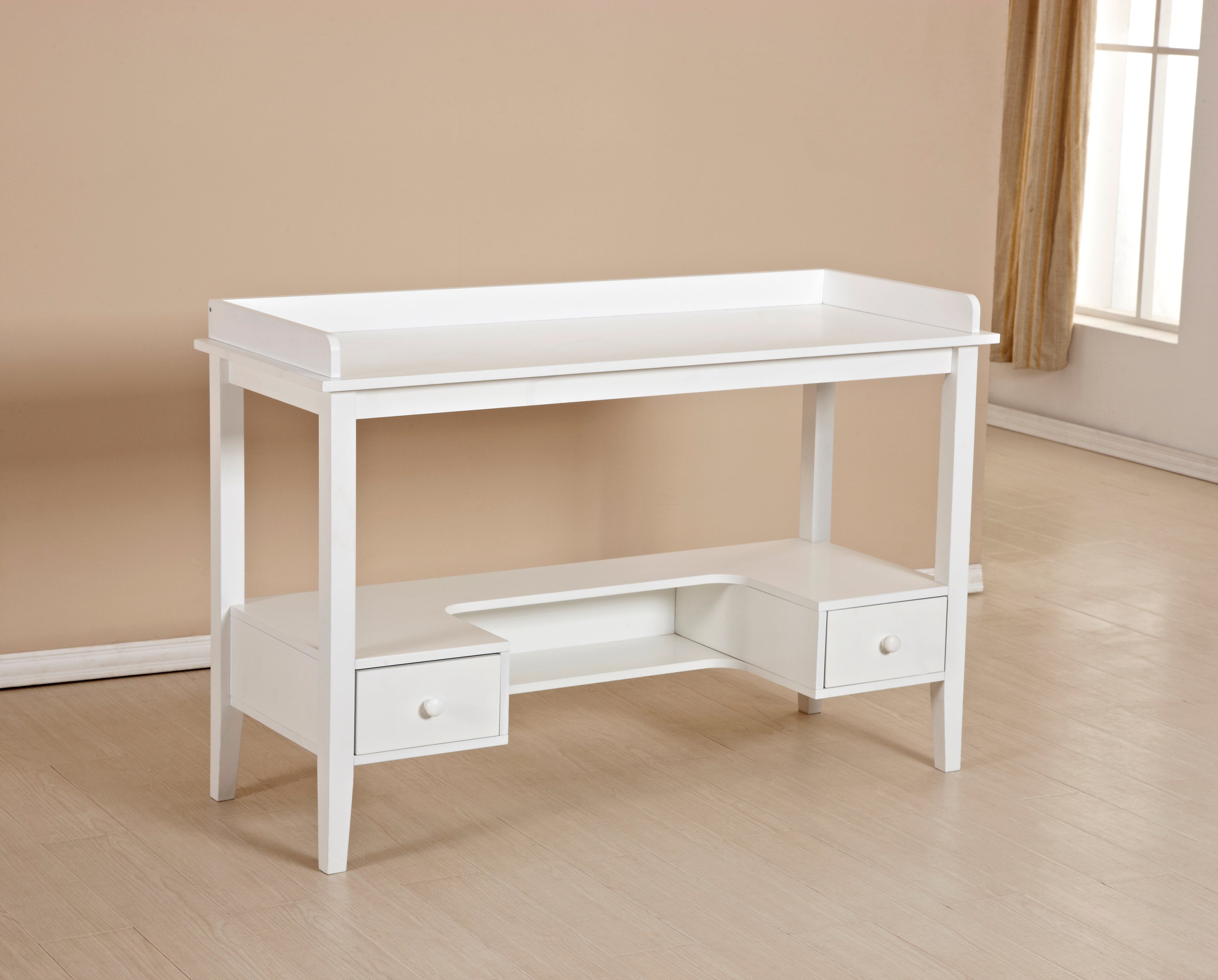 French Style 46’’ Home Office Desk with 2 Drawers - White