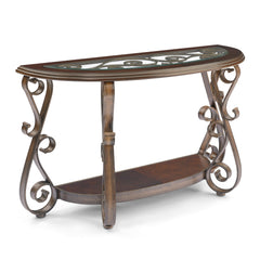 Glass top console table