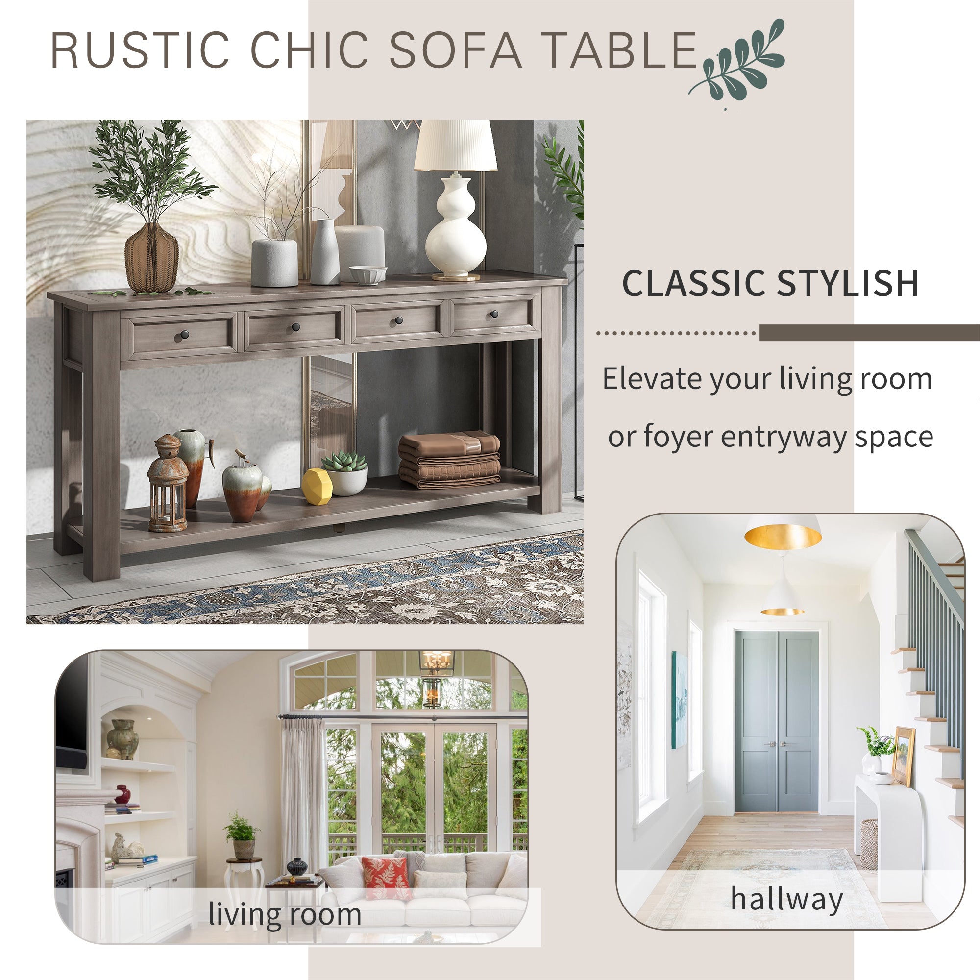 Console table with storage space