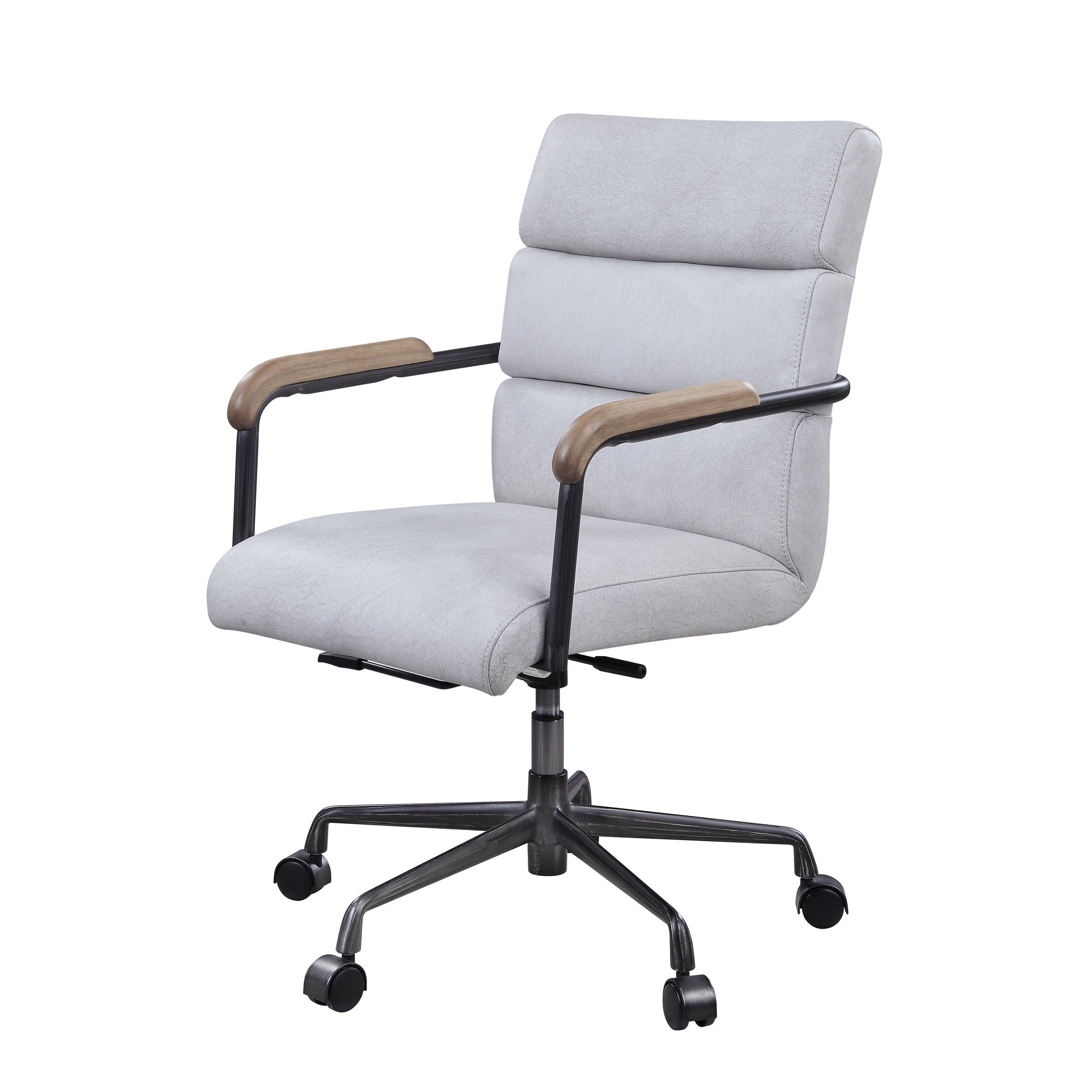 Vintage Office Chair, Leather - White