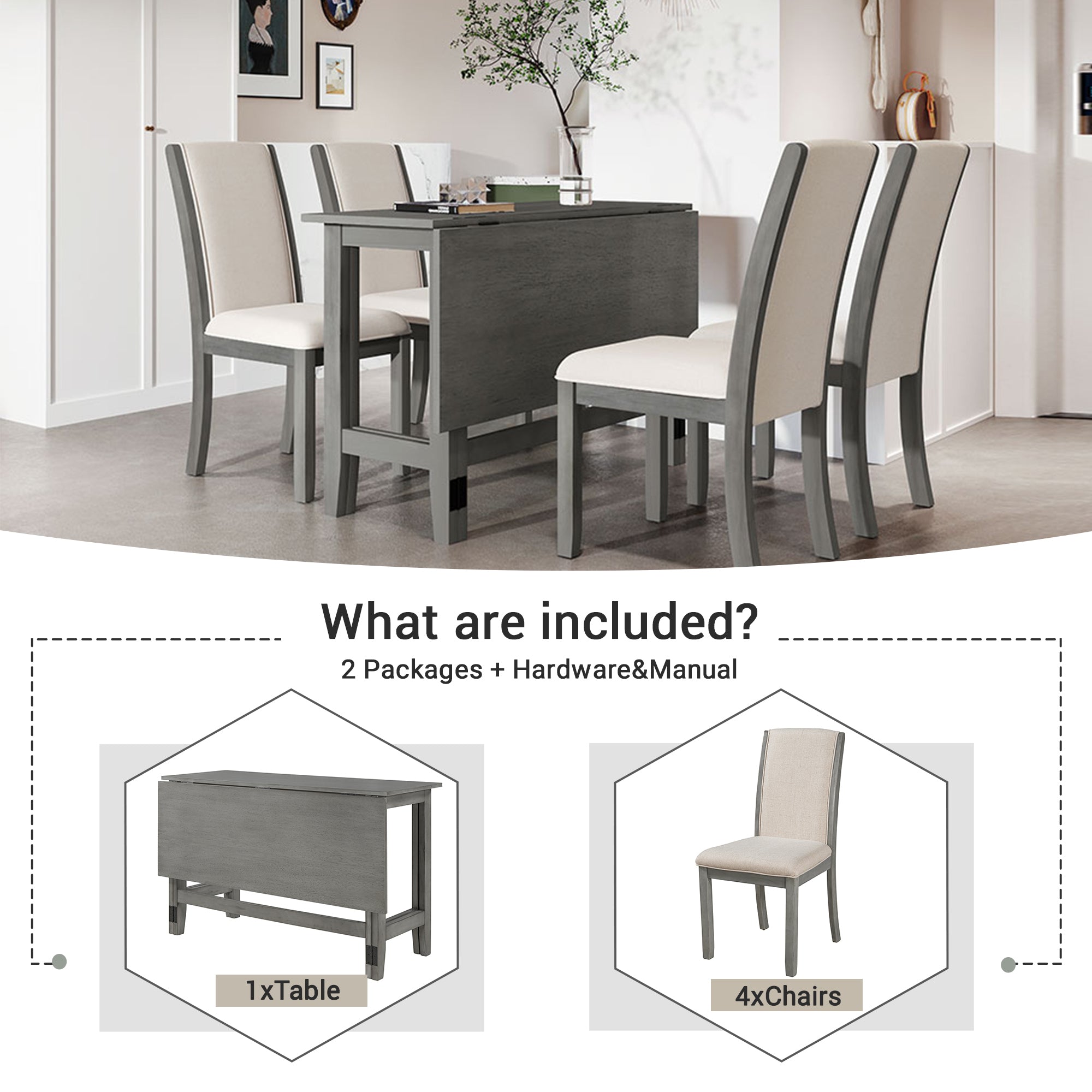 Extendable dining table