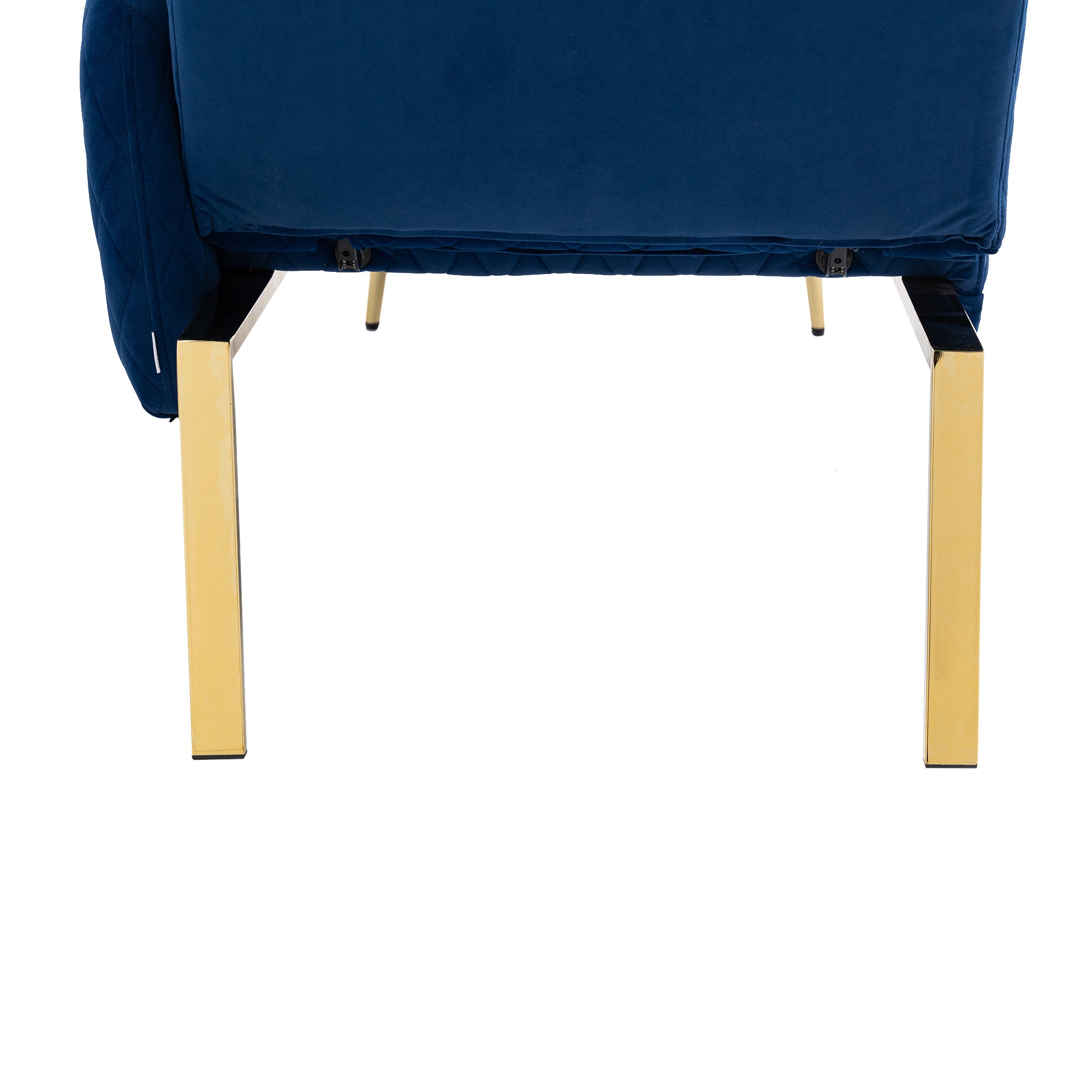 Velvet Loveseat Sofa with Metal Feet - Navy