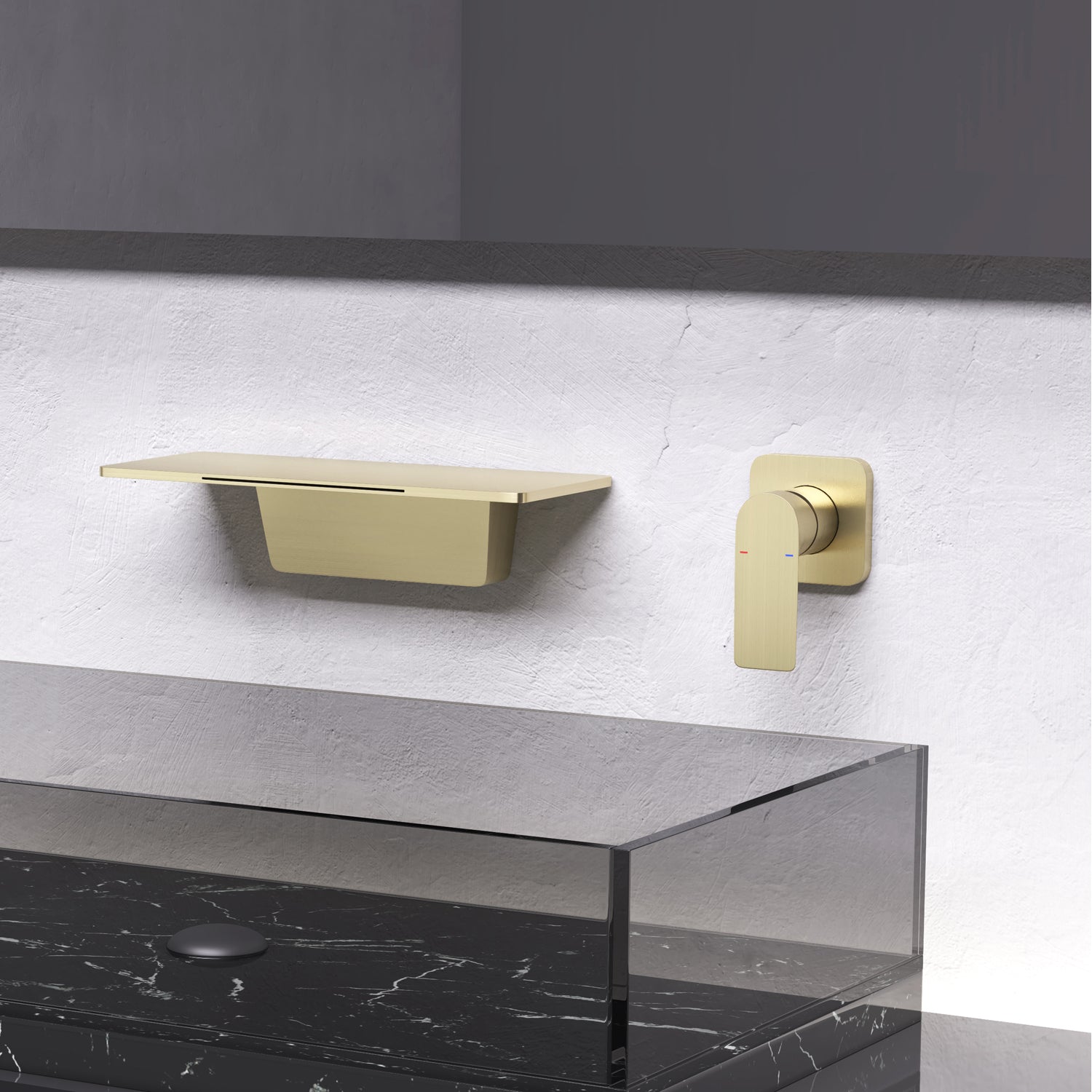 Waterfall Bathroom Sink Faucet - Gold