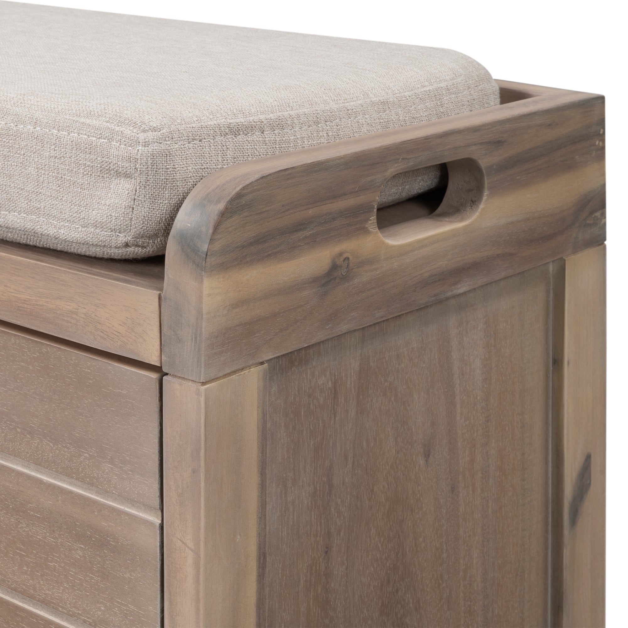 Storage Bench with Removable Basket and 2 Drawers