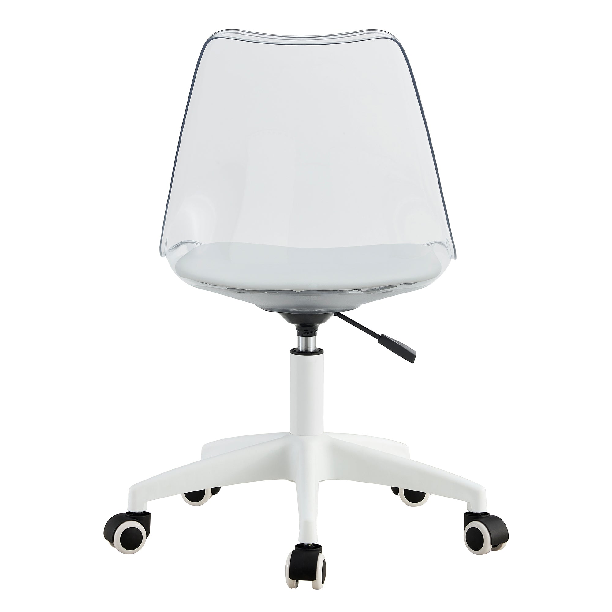 Modern Adjustable 360 °Swivel Chair with Wheels - Transparent Color