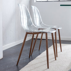 Modern Simple Transparent Dining Chair (Set of 4) - Transparent